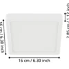 Lámpara de techo LED Fueva 5 IP44 3000K blanco 16x16cm