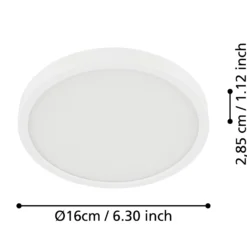 Lámpara de techo LED Fueva 5 IP44 3000K blanco Ø16cm
