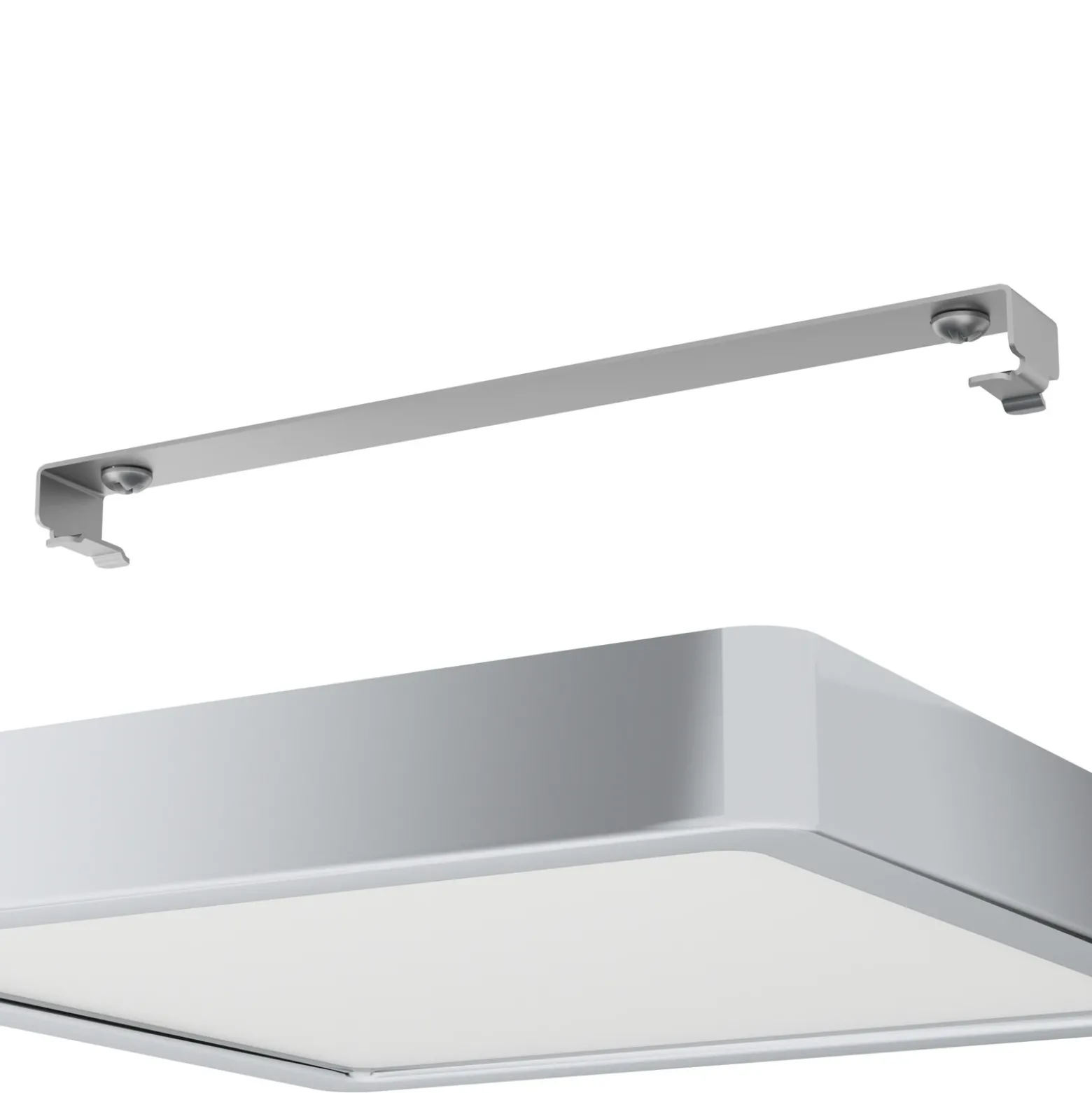 Lámpara de techo LED Fueva 5 IP44 3000K cromo 21x21cm