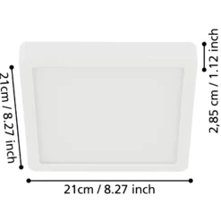Lámpara de techo LED Fueva 5 IP44 3000K negro Ø21cm