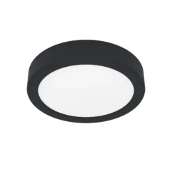 Lámpara de techo LED Fueva 5 IP44 3000K negro Ø16cm
