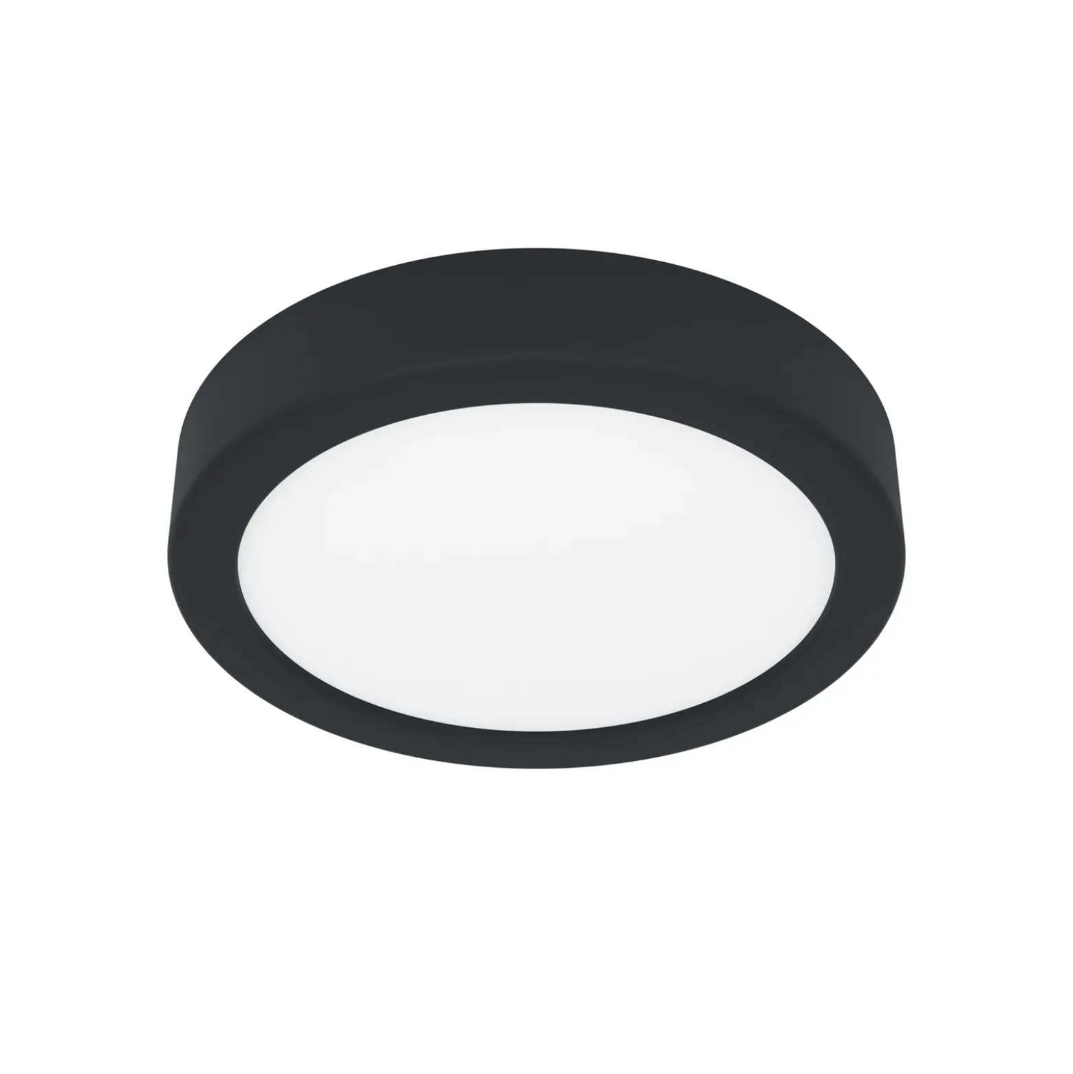 Lámpara de techo LED Fueva 5 IP44 3000K negro Ø16cm