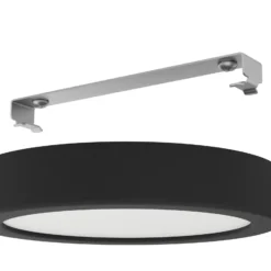Lámpara de techo LED Fueva 5 IP44 3000K negro Ø16cm