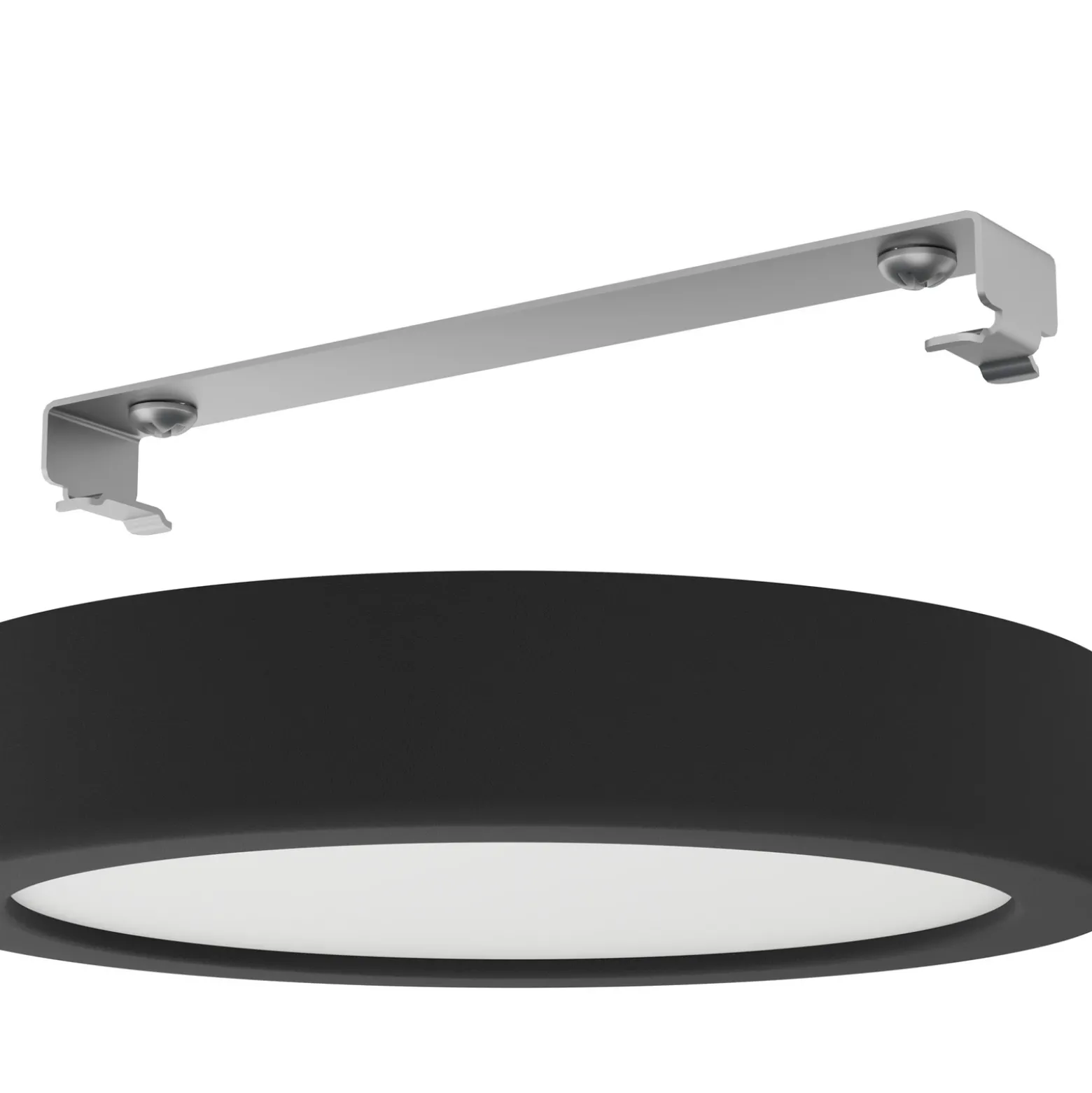 Lámpara de techo LED Fueva 5 IP44 3000K negro Ø16cm