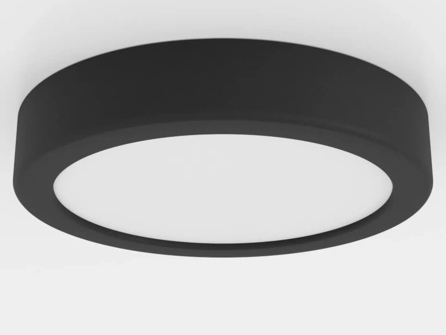 Lámpara de techo LED Fueva 5 IP44 3000K negro Ø16cm