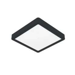 Lámpara de techo LED Fueva 5 IP44 3000K negro 21x21cm