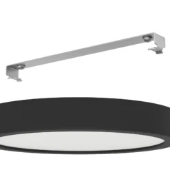 Lámpara de techo LED Fueva 5 IP44 3000K negro Ø21cm