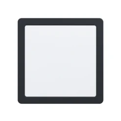 Lámpara de techo LED Fueva 5, IP20 negro 21x21cm
