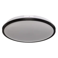 Lámpara de techo LED Lana, efecto retroiluminado Ø28 negro