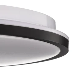 Lámpara de techo LED Lana, efecto retroiluminado Ø28 negro
