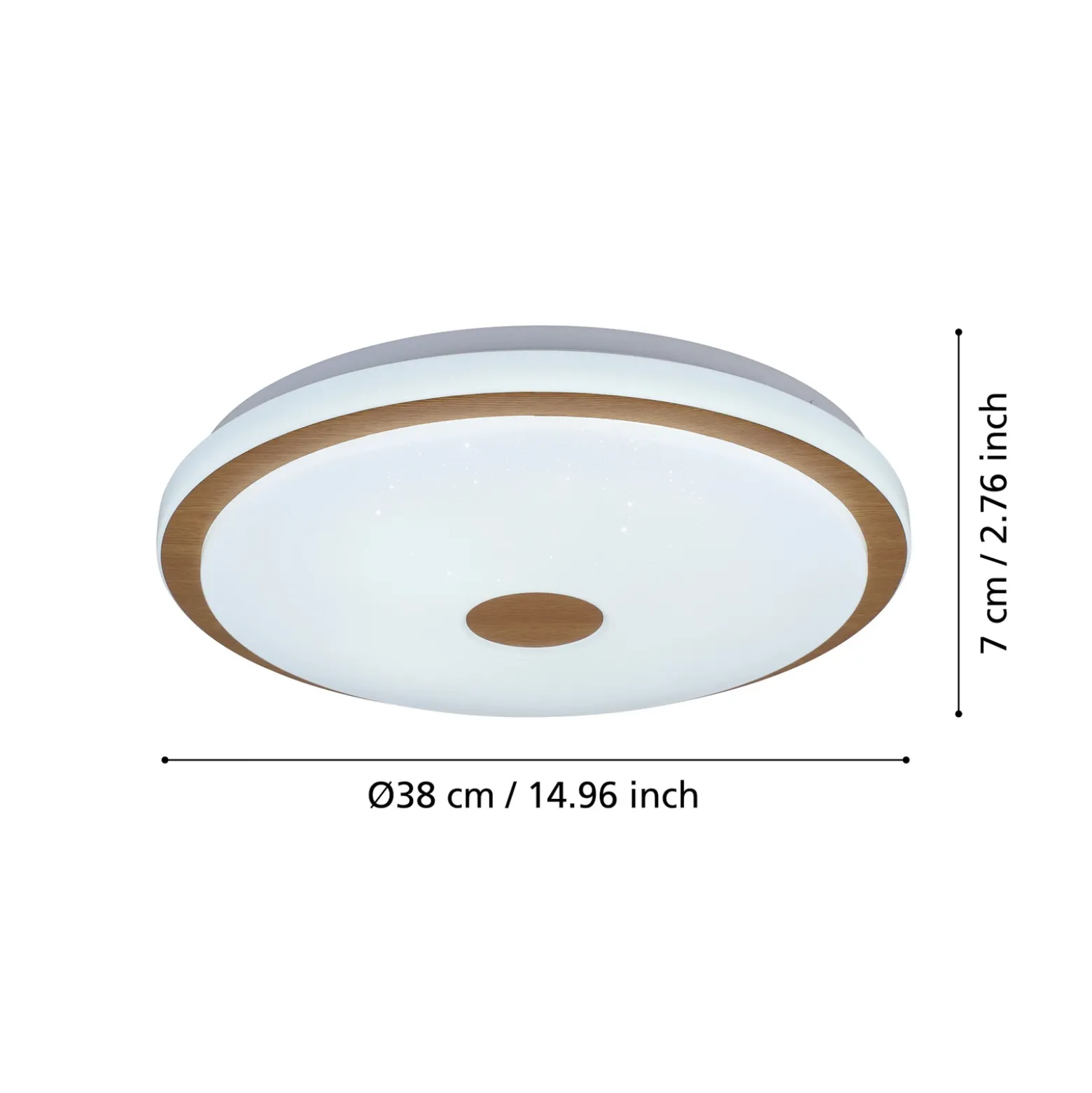 Lámpara de techo LED Lanciano 1 con control remoto Ø38cm