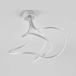 Lámpara de techo LED Lungo, aluminio, alto 42 cm