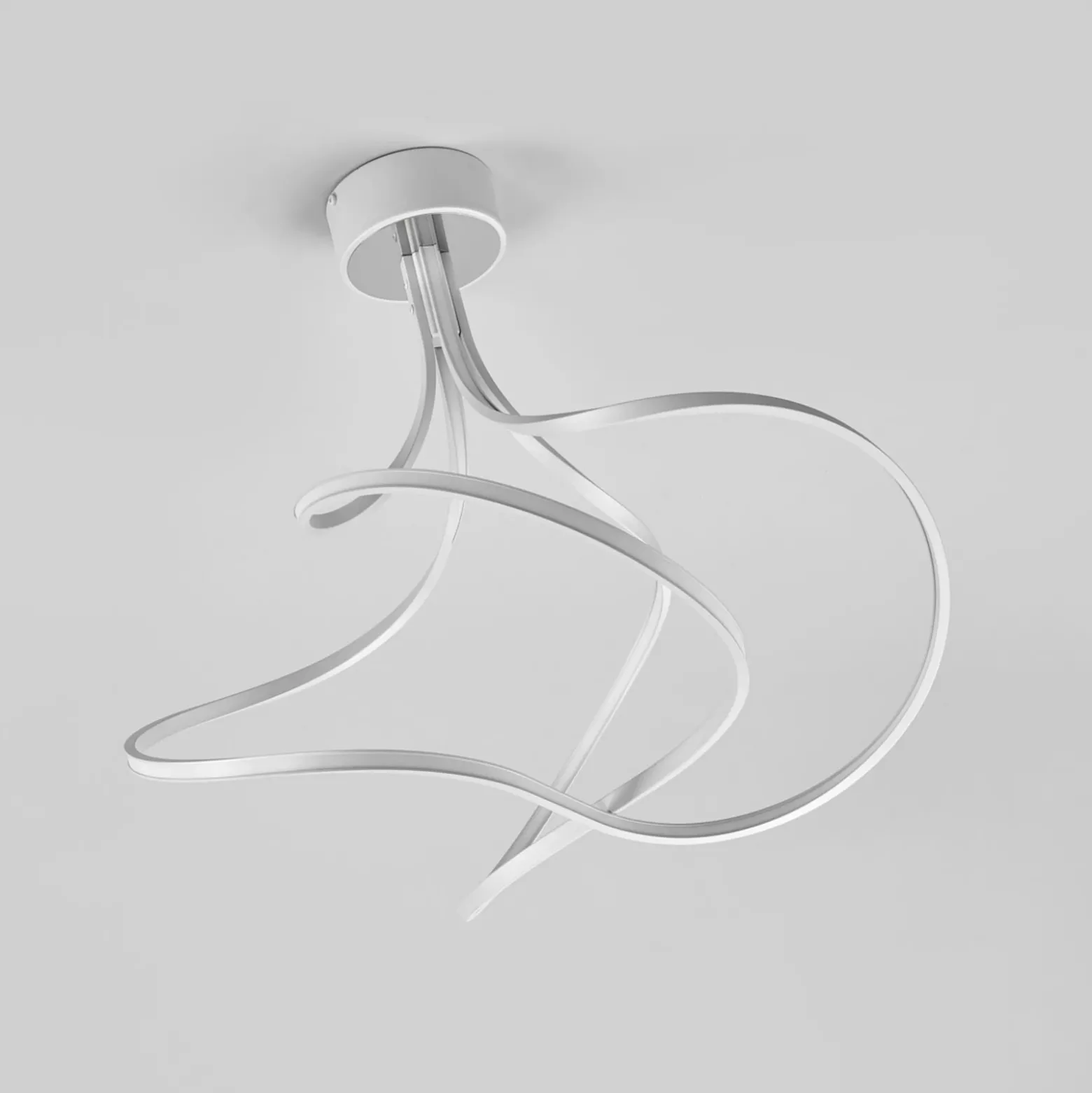 Lámpara de techo LED Lungo, aluminio, alto 42 cm