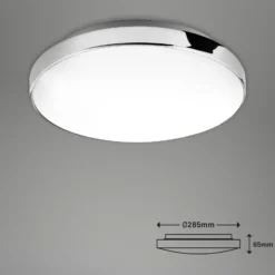 Lámpara de techo LED Malbona, marco cromado, Ø 28,5 cm