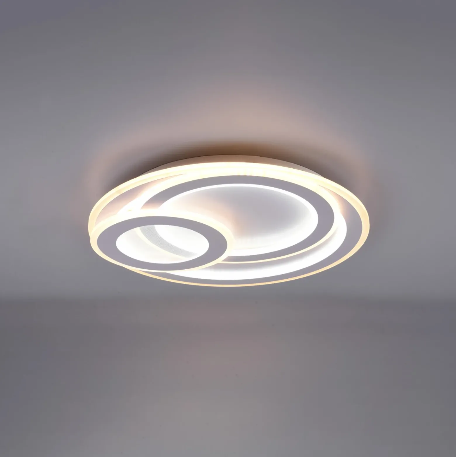 Lámpara de techo LED Mita con control remoto, CCT, redonda