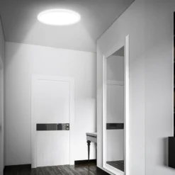 Lámpara de techo LED Move, sensor, Ø 42 cm, IP44, blanco, 4000K