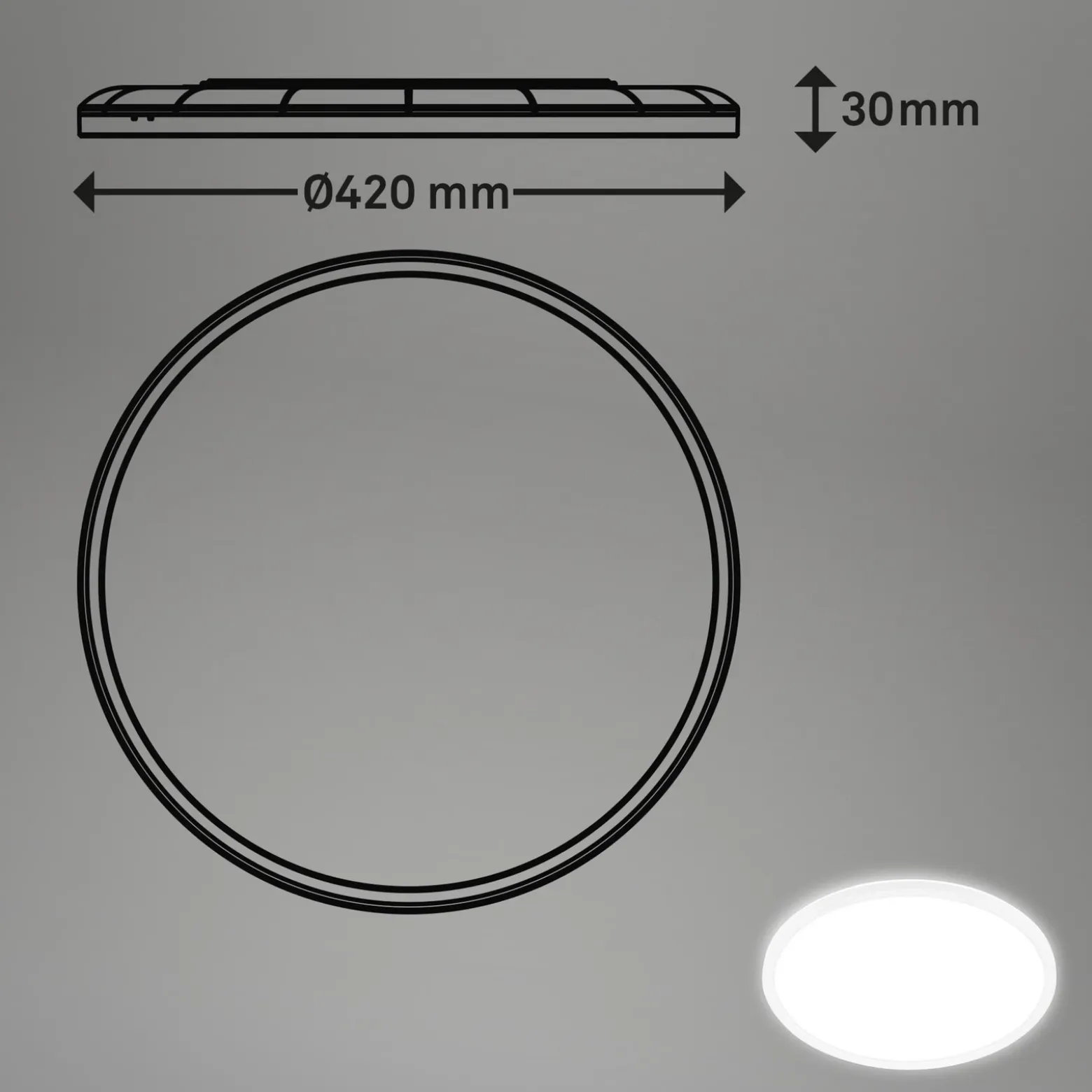 Lámpara de techo LED Move, sensor, Ø 42 cm, IP44, blanco, 4000K