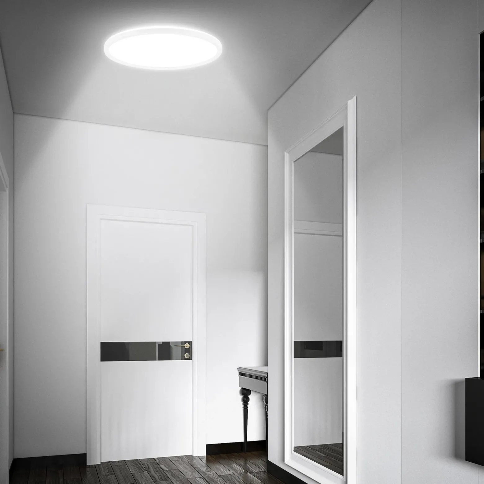 Lámpara de techo LED Move, sensor, Ø 42 cm, IP44, blanco, 4000K