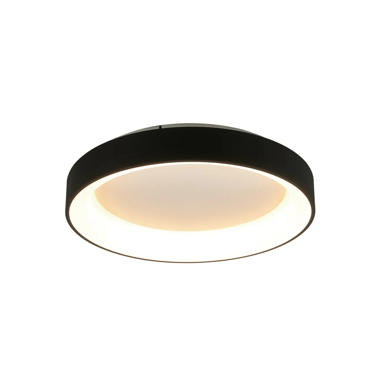 Lámpara de techo LED Niseko II CCT control remoto, Ø 38cm, negro
