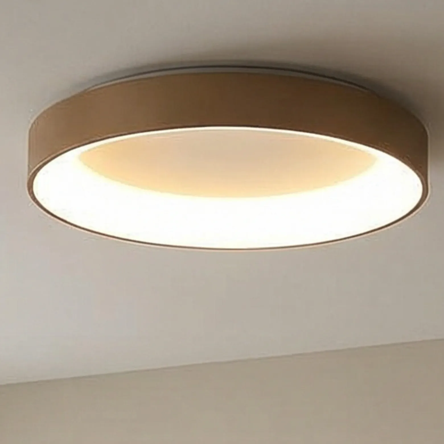 Lámpara de techo LED Niseko II CCT control remoto Ø38cm color oro