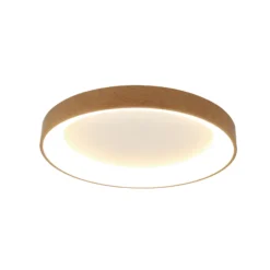 Lámpara de techo LED Niseko II CCT control remoto Ø50cm color madera