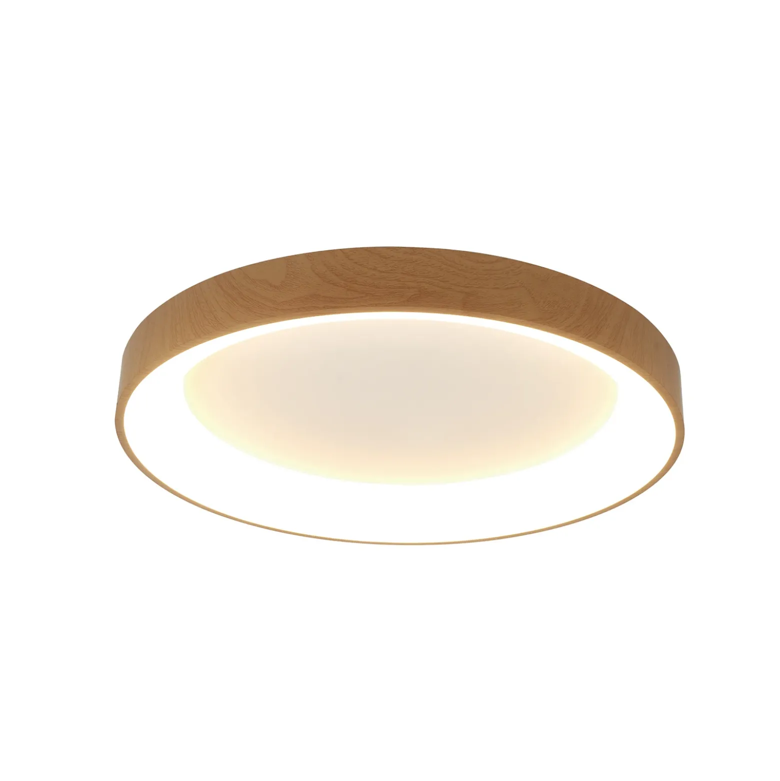 Lámpara de techo LED Niseko II CCT control remoto Ø50cm color madera