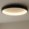 Lámpara de techo LED Niseko II CCT control remoto, Ø 50cm, negro