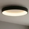 Lámpara de techo LED Niseko II CCT control remoto, Ø 38cm, negro
