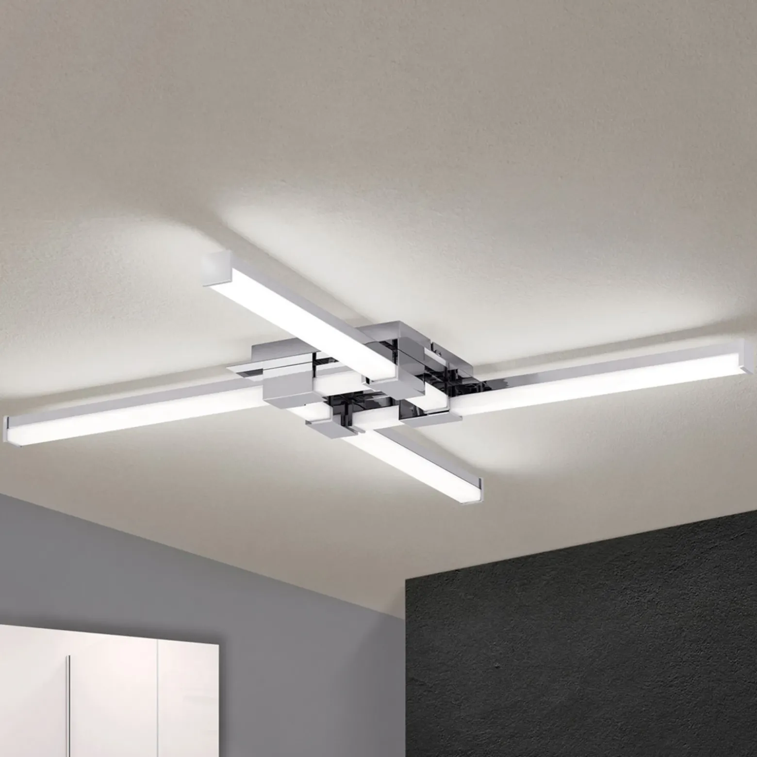 Lámpara de techo LED para baño Argo, 4 luces