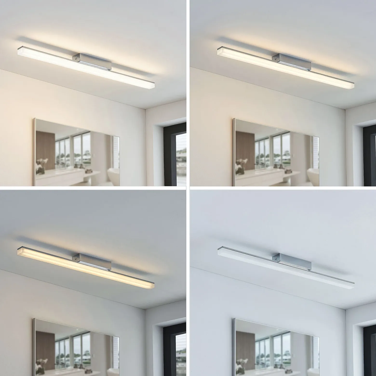 Lámpara de techo LED para baño Levke de Lindby, 75 cm, atenuable, IP44