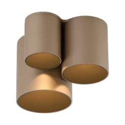 Lámpara de techo LED para baño PURE Point, color bronce, 18 cm, 3 luces, IP44
