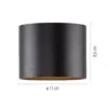 Lámpara de techo LED para baño PURE Point, negra, Ø 11 cm, IP44