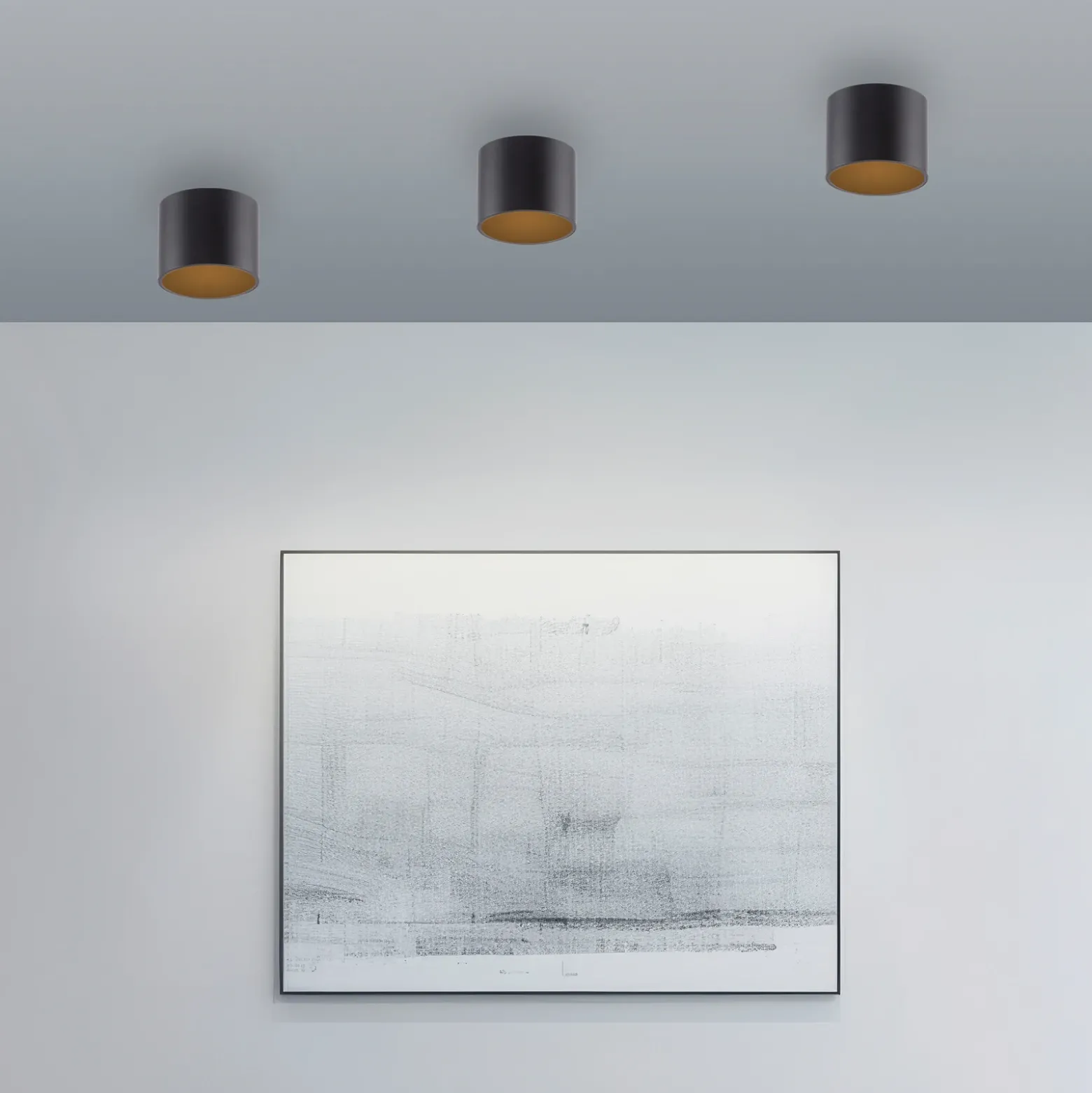 Lámpara de techo LED para baño PURE Point, negra, Ø 11 cm, IP44