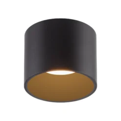 Lámpara de techo LED para baño PURE Point, negra, Ø 11 cm, IP44
