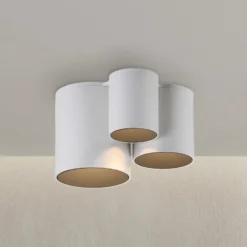 Lámpara de techo LED para baño PURE Point, blanca, 18 cm, 3 luces, IP44