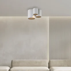 Lámpara de techo LED para baño PURE Point, blanca, 18 cm, 3 luces, IP44