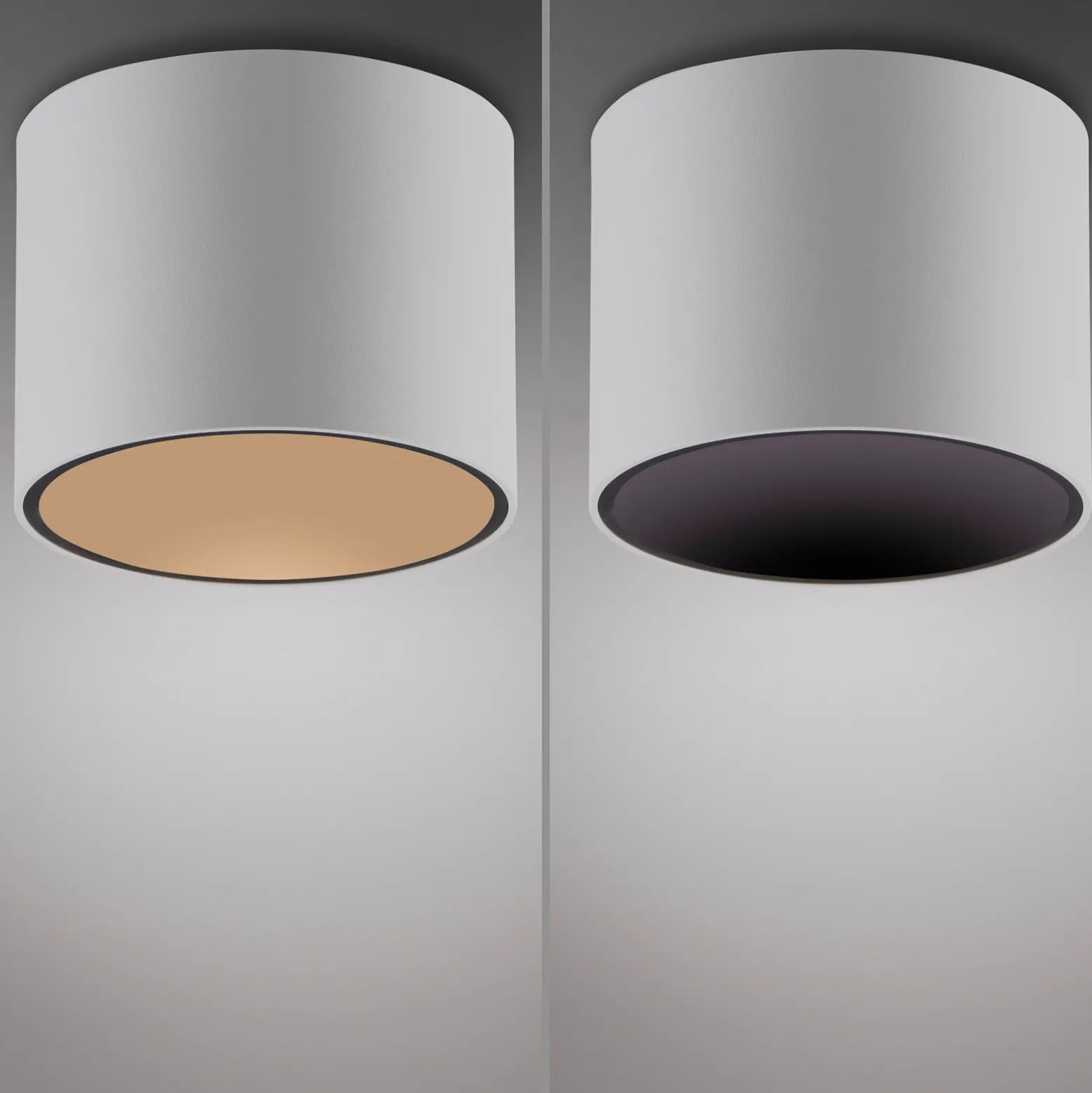 Lámpara de techo LED para baño PURE Point, blanca, Ø 11 cm, metal, IP44