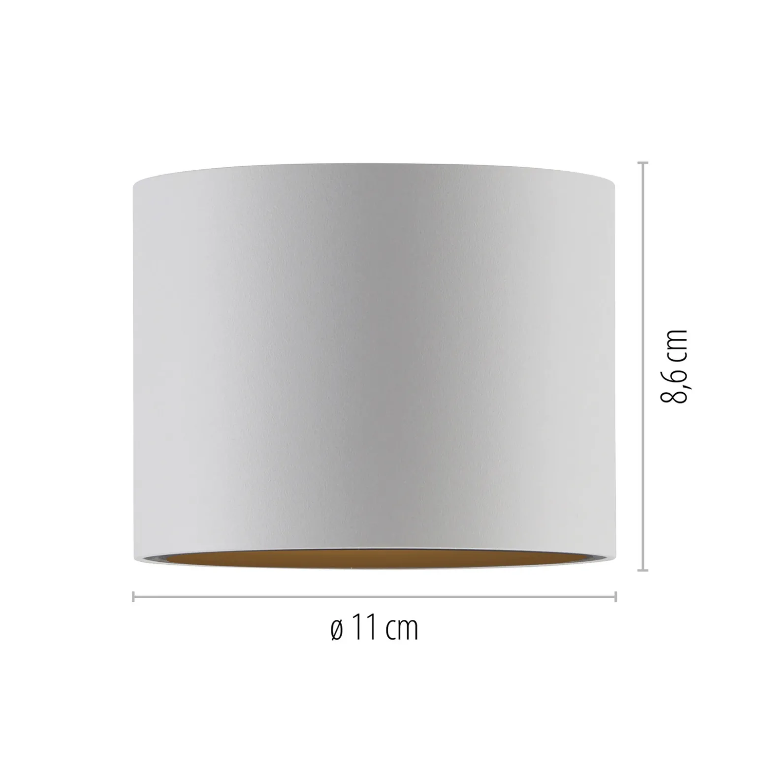 Lámpara de techo LED para baño PURE Point, blanca, Ø 11 cm, metal, IP44