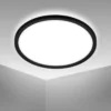 Lámpara de techo LED para baño Slim Drip, negro, Ø 42 cm, IP44