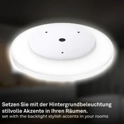 Lámpara de techo LED para baño Slim Drip, blanca, Ø 29 cm, IP44
