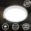 Lámpara de techo LED para baño Slim Drip, blanca, Ø 29 cm, IP44