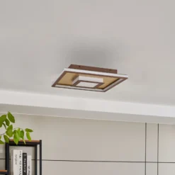 Lámpara de techo LED Pekela de Lindby, angular, 40 cm