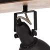 Lámpara de techo Lindby Aylis, 3 luces, 60 cm, negra, madera, E14
