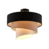 Lámpara de techo Lindby Coria, negro/gris/blanco, Ø 40 cm, E27