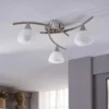 Lámpara de techo Lindby Della, níquel, Ø 58 cm, 3 luces, E14