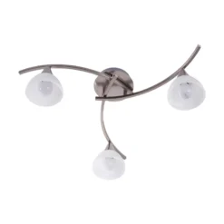 Lámpara de techo Lindby Della, níquel, Ø 58 cm, 3 luces, E14