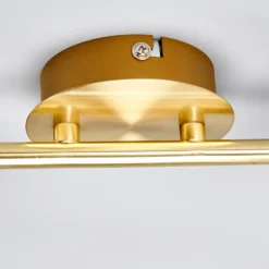 Lámpara de techo Lindby Elaina, 180cm, 6 luces, latón, cristal, E14