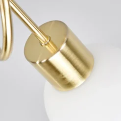 Lámpara de techo Lindby Elaina, Ø52cm, 3 luces, latón, cristal, E14