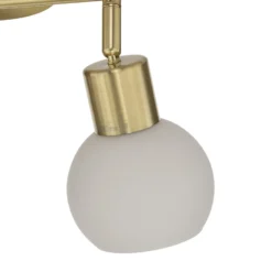 Lámpara de techo Lindby Elaina, 70cm, 4 luces, latón, cristal, E14