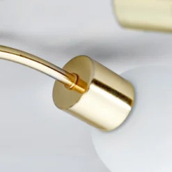 Lámpara de techo Lindby Elaina, Ø54cm, 5 luces, latón, cristal, E14